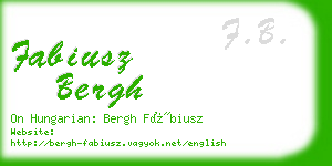 fabiusz bergh business card